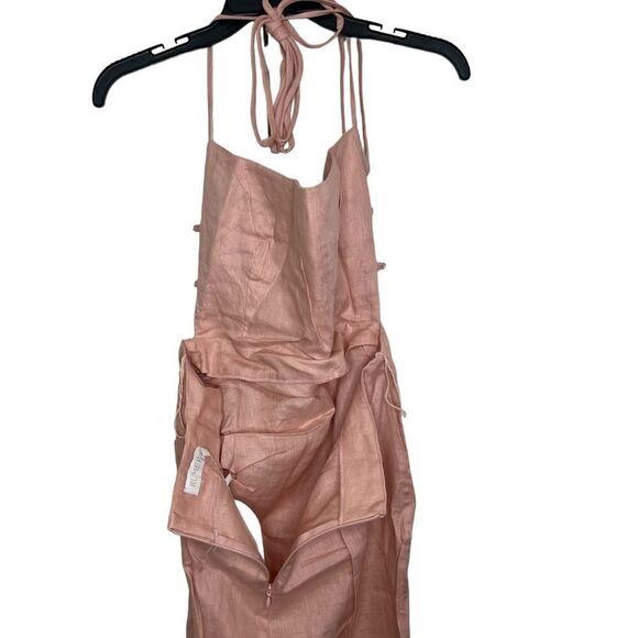 Rumer The Label x Revolve Prima Pink 100% Linen Resortwear LouLou Maxi Dress - Picture 7 of 11